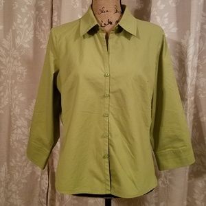 Light green button down
